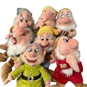 Disney Store Exclusive Seven Dwarfs Complete Approx 15" Set